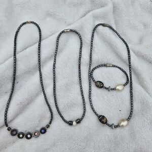 Galaxy Space Themed Whimsigoth 3 Necklace Set + Braclet